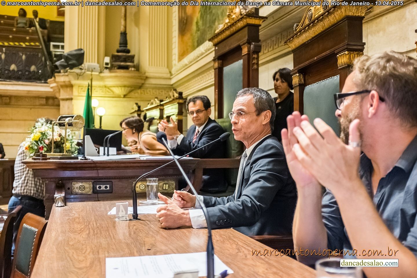 Solenidade em comemorao ao Dia Internacional da Dana e posse da nova diretoria da Associao dos Profissionais e Danarinos de Salo do Rio de Janeiro. Cmara Municipal do Rio de Janeiro, 13 de abril de 2015.